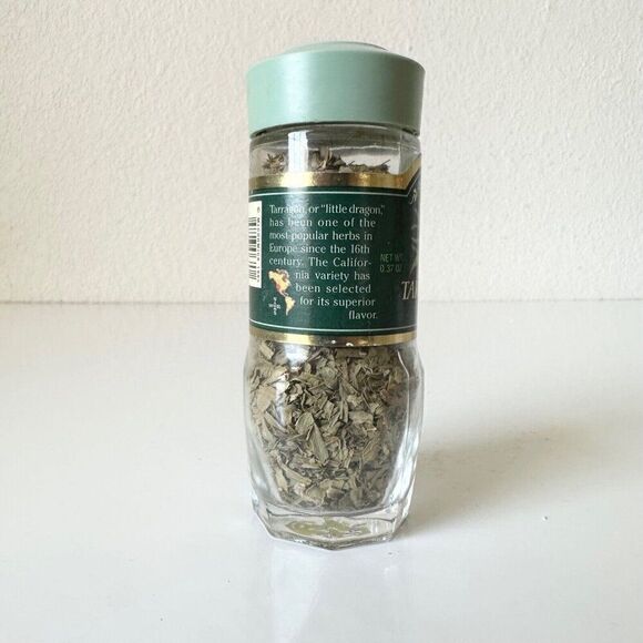 Vintage McCormick Spice Jars Green Lid TARRAGON LEAVES Kitchen Decor Staging - Picture 4 of 7